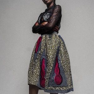 Beautiful African print circle skirt Ankara